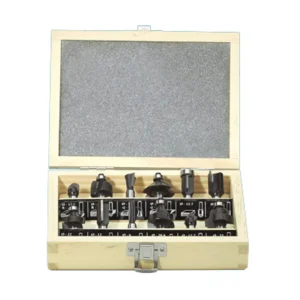 HiKOKI 500507 Set de frezat Proline 12 piese in carcasa din lemn - 8mm
