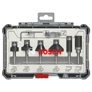 Bosch 2607017468 Set de frezat din 6 piese in caseta - rotunjire si profilare - 6mm