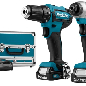 Makita CLX224SAX1 12V Li-Ion masina de gaurit/surubelnita fara fir (DF333D) si surubelnita cu impact (TD110D) set combinat (2x baterie de 2,0 Ah) in carcasa