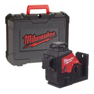 Milwaukee M12 3PL-0C 12V Li-Ion corp laser cu linii incrucisate in carcasa - 3 linii - Verde - 38m
