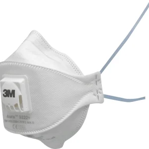 Masca de praf 3M 9322+ Aura - FFP2 - Fara intretinere - Pliabila - Cu supapa de expirare