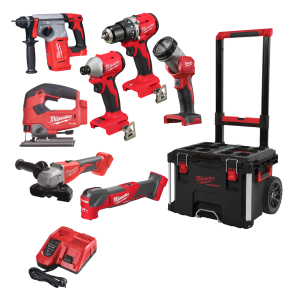Set combinat de 7 bucati Milwaukee M18 FPP7E-503P 18V Li-ion (3x 5.0Ah) in pachet